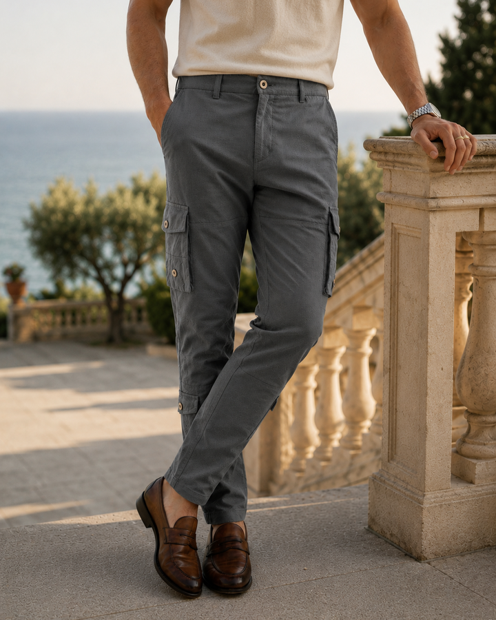 pantalon cargo tela premium