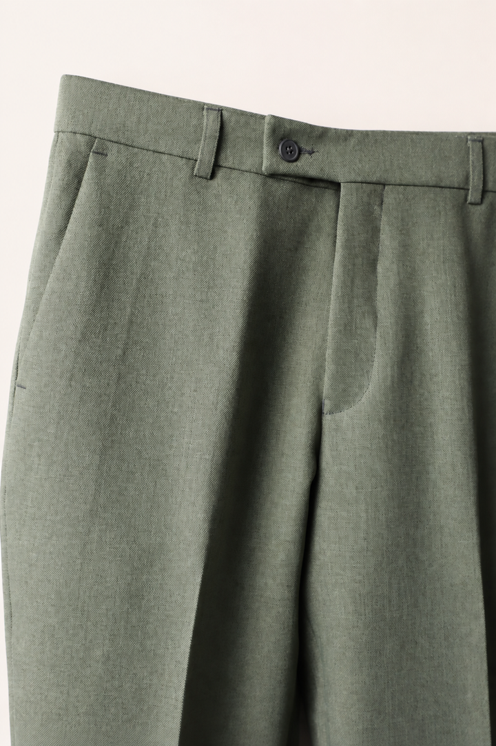 Traje Hombre  Slim Fit Tipo Paño con Coderas. | Verde Seco