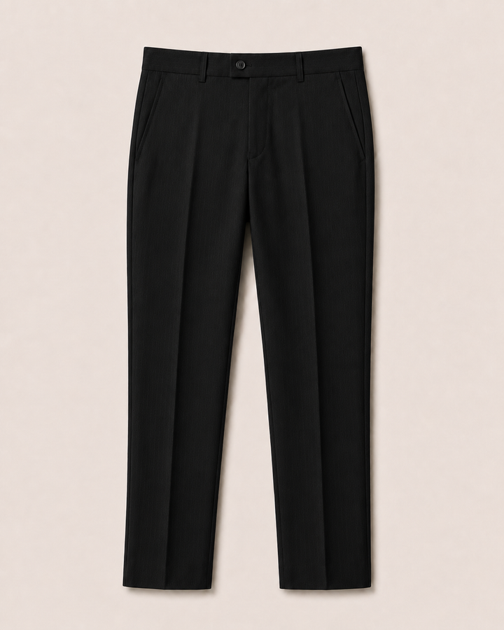 Traje hombre Negro oscuro con raya tiza Salvatore