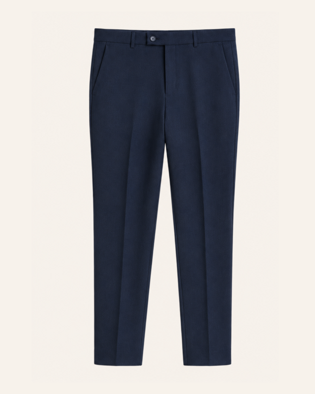 Pantalón Sastrero Textura Tipo Paño Azul Oscuro