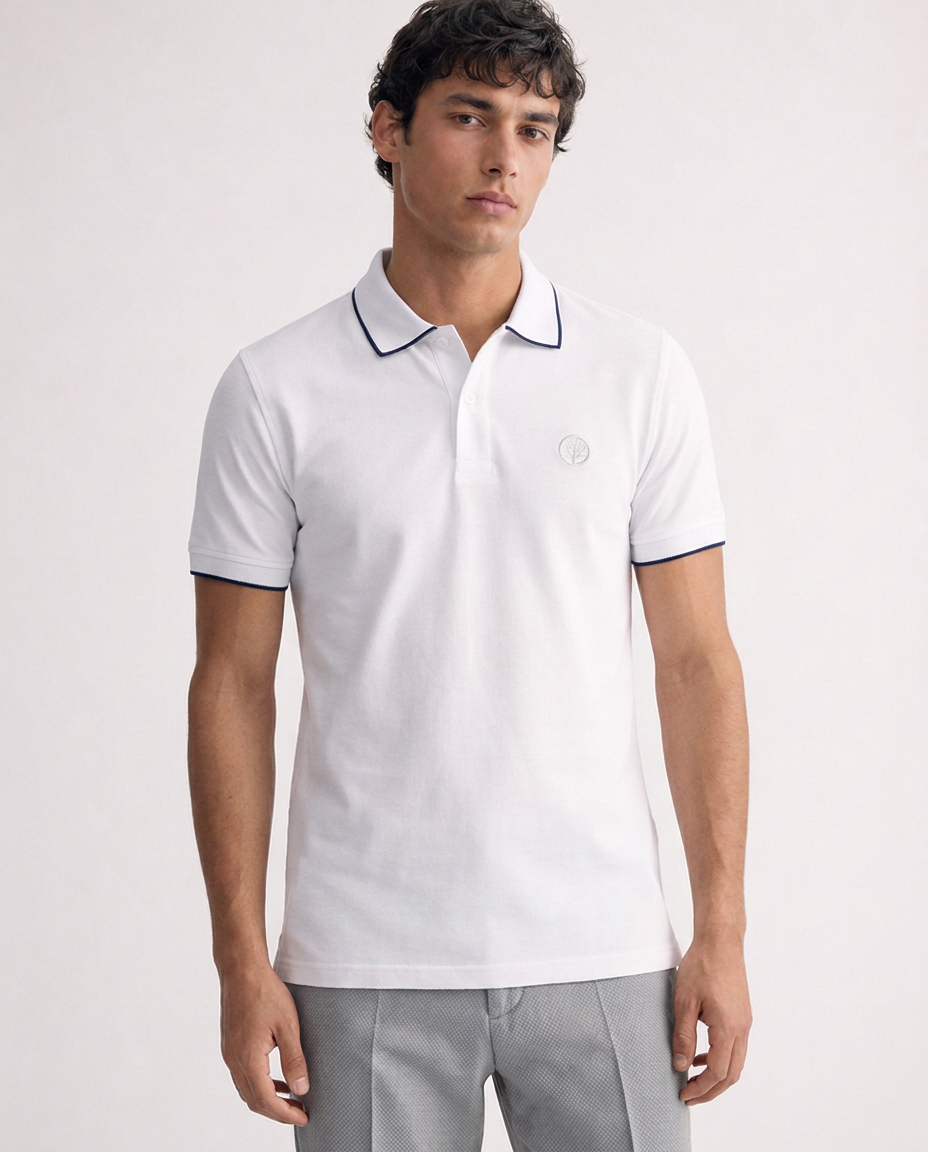 Polo Clásica Hombre en Algodón Pima Peruano Slim fit