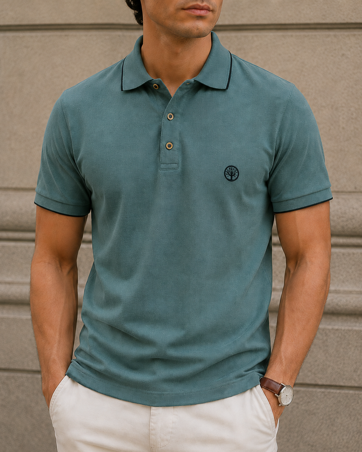 polo fit ajustado hombre