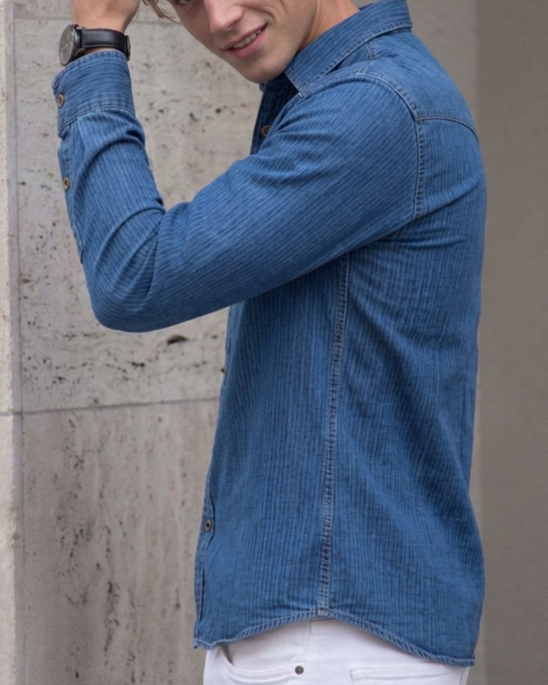 Camisa Denim Rayas