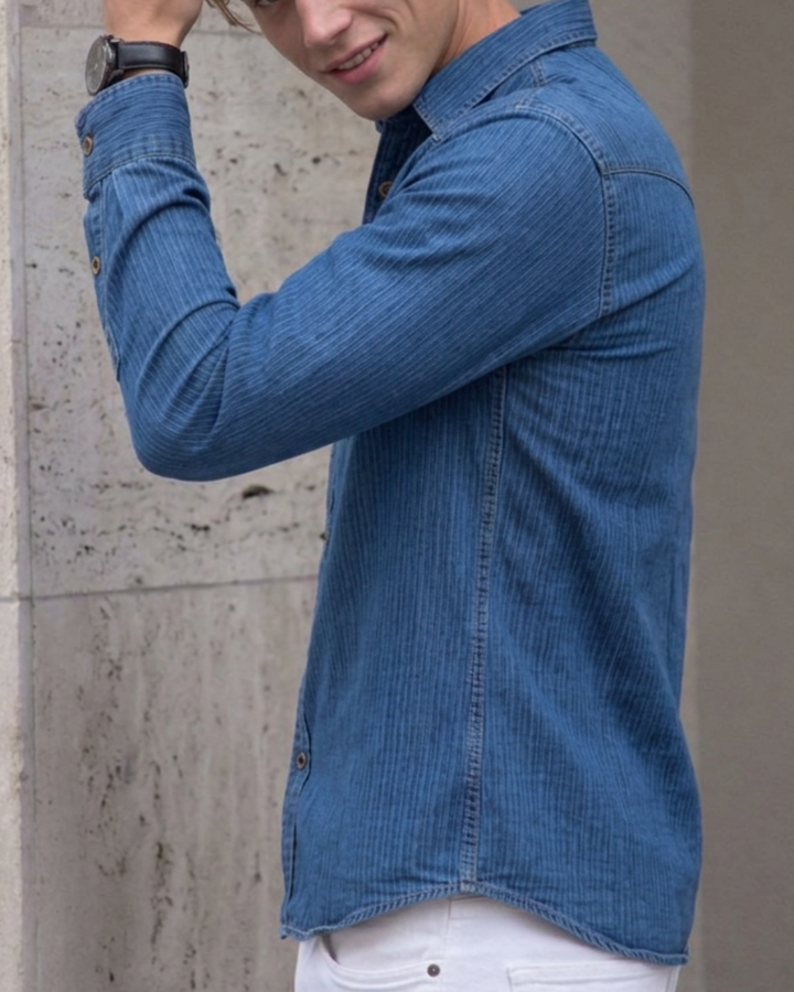 Camisa Denim Rayas