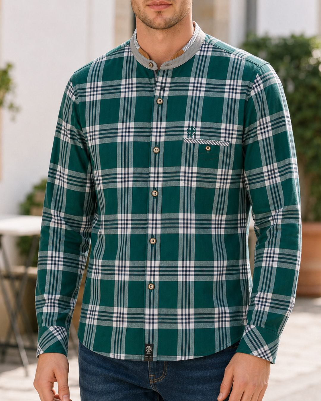 Camisa Hombre Cuello Neru de Gamusa