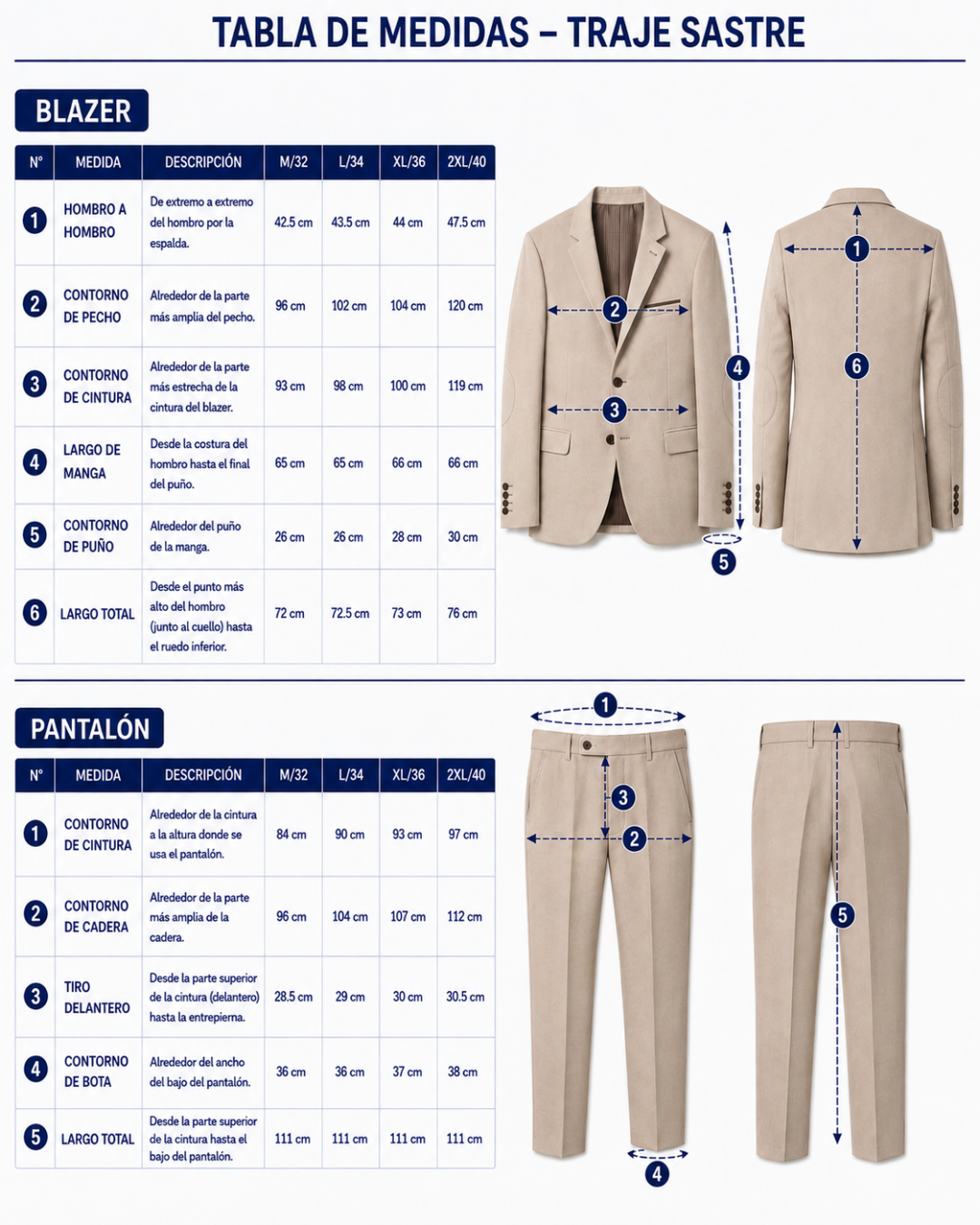 Traje Hombre  Slim Fit Tipo Paño con Coderas. | Beige