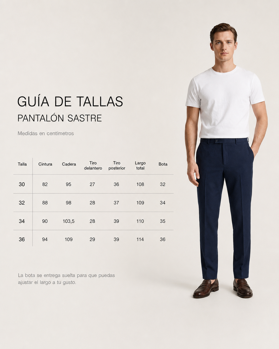 Pantalón Sastrero Textura Tipo Paño Azul Oscuro