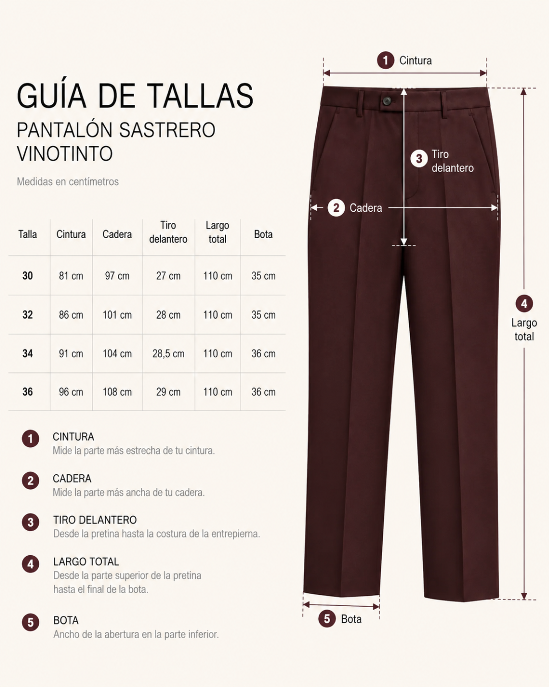 Pantalón Sastre para Hombre Slim Fit Texturizado Borgoña