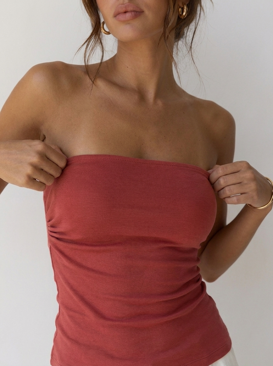blusa strapless mujer