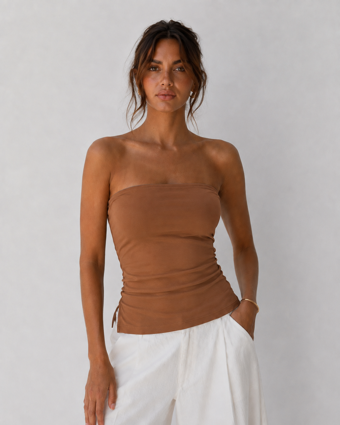 top elástico mujer
