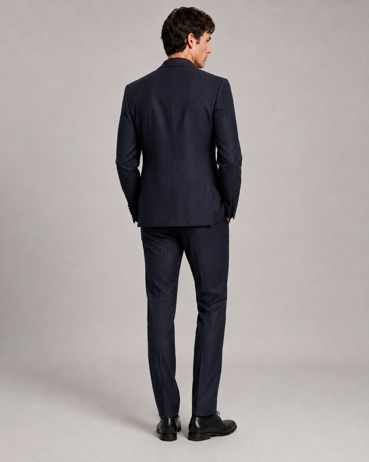 Traje hombre  azul oscuro con raya tiza Salvatore