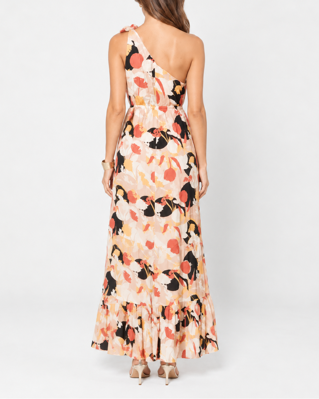 Vestido Largo de Dama Estampado Con Bolsillos