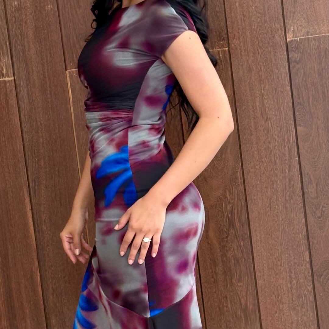 Vestido floral bloom - Purple Rain