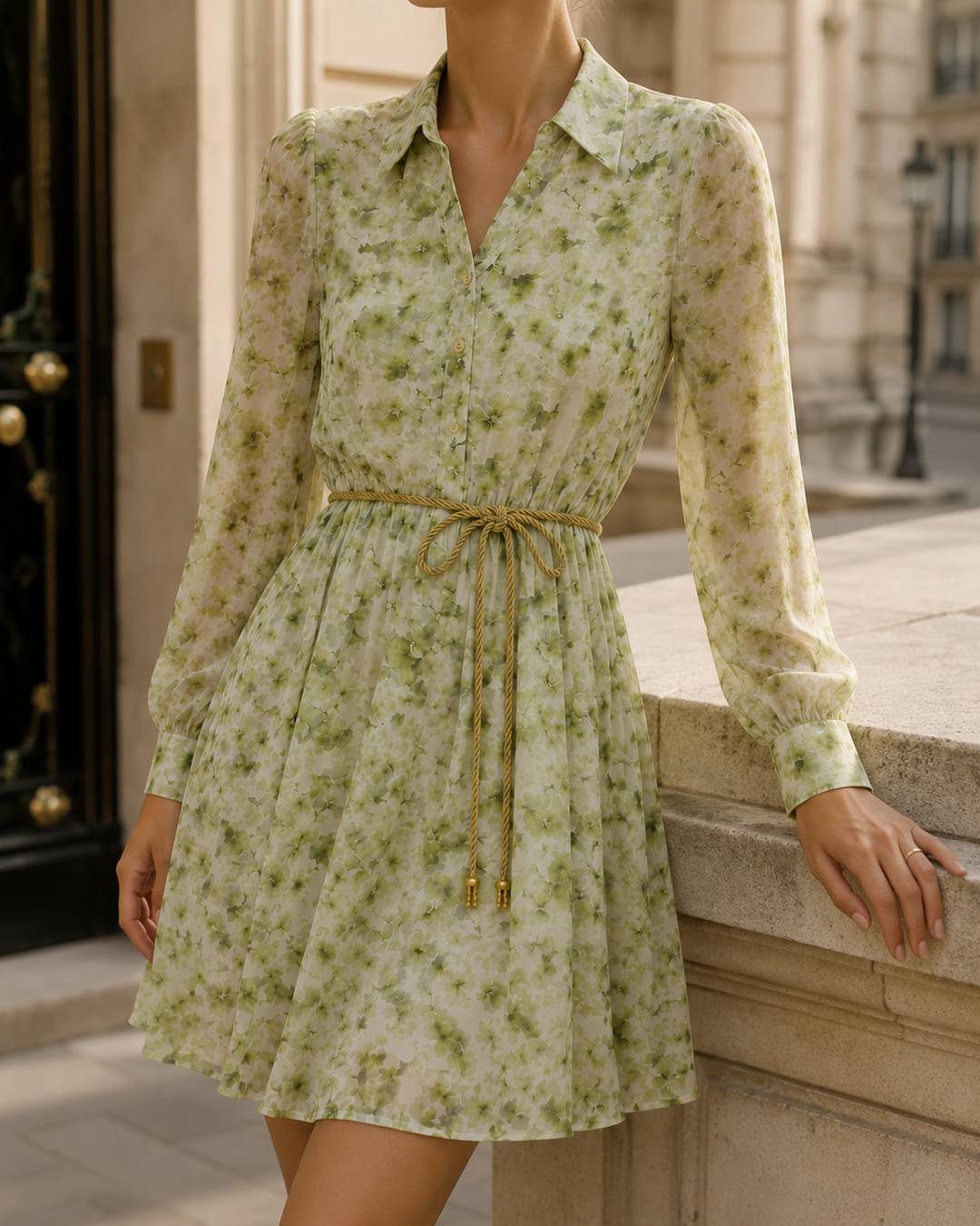 vestido manga larga elegante